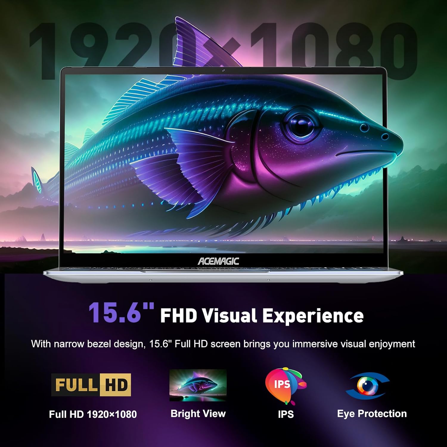 ACEMAGIC Laptop, 15.6" Business Student Laptop Computer, Intel Quad-Core Processor Windows 11 Laptop