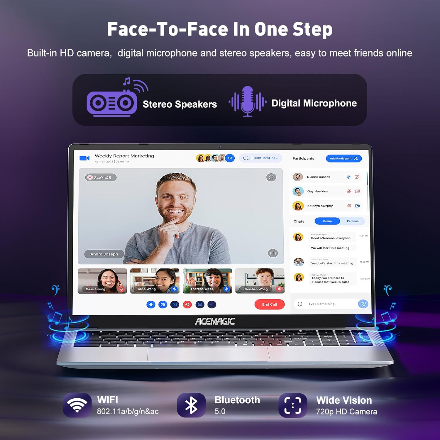 ACEMAGIC Laptop, 15.6" Business Student Laptop Computer, Intel Quad-Core Processor Windows 11 Laptop